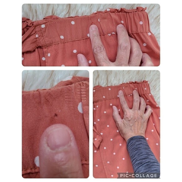 Madewell Drapey Pull-On Shorts Skort Large Polka Dot High Rise Front‎ Tie - Picture 8 of 11